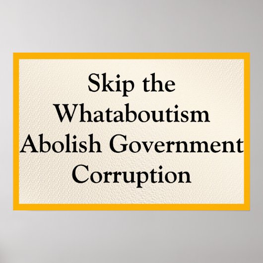 Skip Whataboutism Poster (Voorkant)