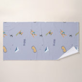 Skipatroon op blauw badhanddoek (Badhanddoek)