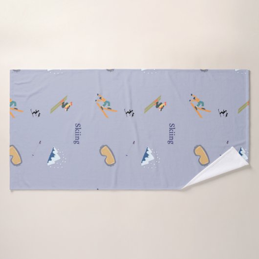 Skipatroon op blauw badhanddoek (Badhanddoek)