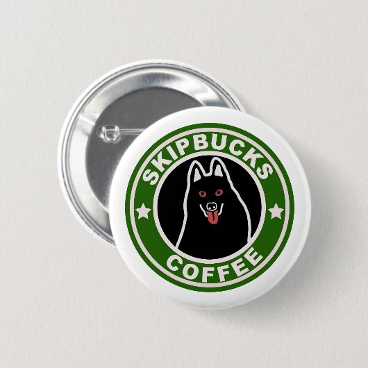Skipbucks Coffee-Button Ronde Button 5,7 Cm (Voorkant /achterkant)
