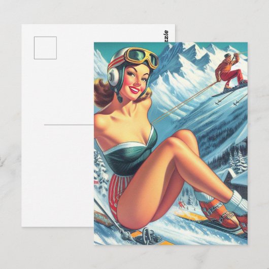  skipin omhoog briefkaart (Voorkant / Achterkant)