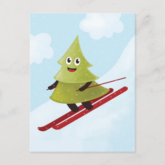 Skipinebomen Sneeuwwinter Briefkaart (Voorkant)