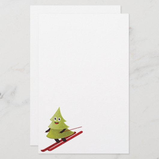 Skipinebomen Sneeuwwinter Briefpapier (Voorkant / Achterkant)