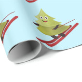 Skipinebomen Sneeuwwinter Cadeaupapier (Rol Hoek)
