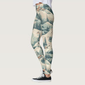  skipiste hutten in Bossen blauw Leggings (Links)