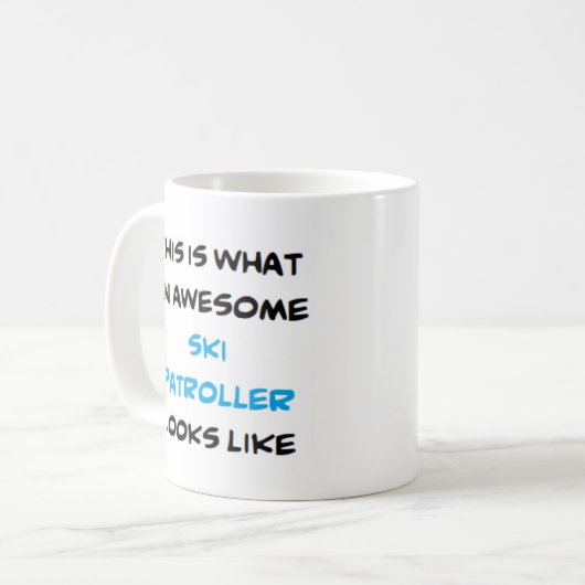 skipistrol, geweldige koffiemok (Voorkant links)