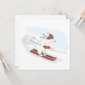 Skipolair beer met platte kerstkaart kaart (Voorkant / Achterkant in situ)