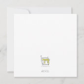 Skipolair beer met platte kerstkaart kaart (Achterkant)