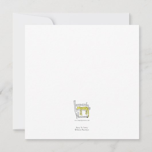 Skipolair beer met platte kerstkaart kaart (Achterkant)