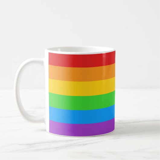 Skippen met trots: Rainbow Flag Koffiemok (Links)