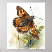 Skipper Butterfly Art Print Poster (Voorkant)