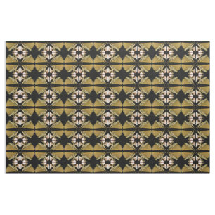 Skipper Butterfly op Flower Abstract Fabric Stof