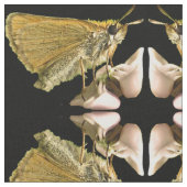 Skipper Butterfly op Flower Abstract Fabric Stof (Close Up)