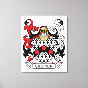 Skipper Family Crest Canvas Afdruk