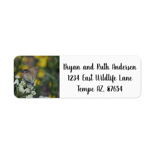 Skipper vlinder adreslabel etiket (Voorkant)
