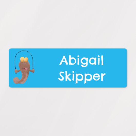 Skipping mudskipper vis cartoon gepersonaliseerd labels (Design 2)