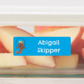 Skipping mudskipper vis cartoon gepersonaliseerd labels (Aangebracht)