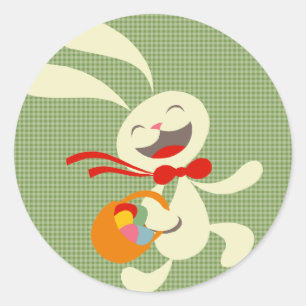 Skipping paashaas ronde sticker