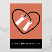 Skipping Rope Heart Design Fitness Foil Gift Card Folie Feestdagenkaart (Voorkant)
