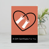 Skipping Rope Heart Design Fitness Foil Gift Card Folie Feestdagenkaart (Staand Voorkant)
