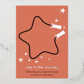 Skipping Rope Joy in the Journey Fitness Christmas Folie Feestdagenkaart (Voorkant)