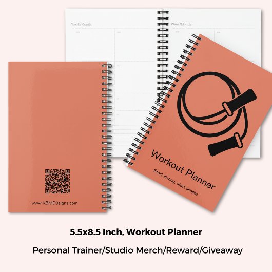 Skipping Rope Orange Black Fitness Starter Workout Planner