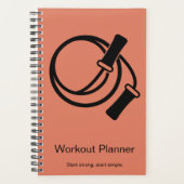 Skipping Rope Orange Black Fitness Starter Workout Planner (Voorkant)