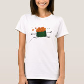 Skipping Salmon Roe Funny Sushi T-shirt (Voorkant)