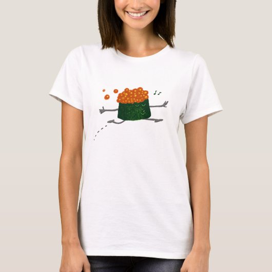 Skipping Salmon Roe Funny Sushi T-shirt (Voorkant)