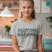 Skipping School Grappige Homeschool Retro stijl T-shirt