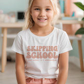 Skipping School Grappige Homeschool Retro stijl T-shirt