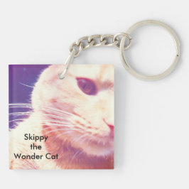 Skippy de wonderkat in de ruimte sleutelhanger