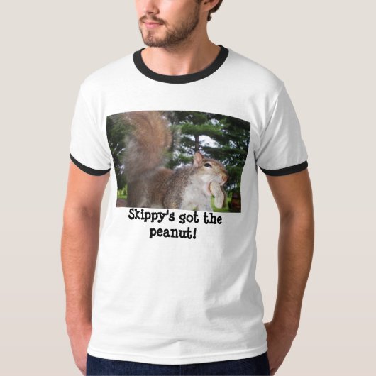 Skippy heeft de pinda t-shirt (Voorkant)