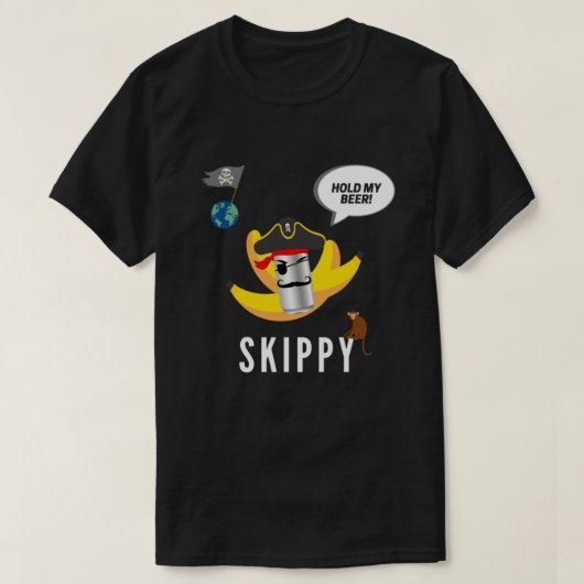 Skippy - Hou mijn bier vast - Expeditionaire krach T-shirt (Design voorkant)