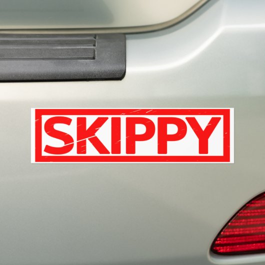 Skippy Stamp Bumpersticker (Op auto)