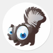 Skippy the Skunk Ronde Sticker (Voorkant)