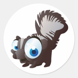Skippy the Skunk Ronde Sticker