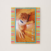 Skippy the Wonder Cat Colorful Cute Jigzaag Puzzle Legpuzzel (Verticaal)