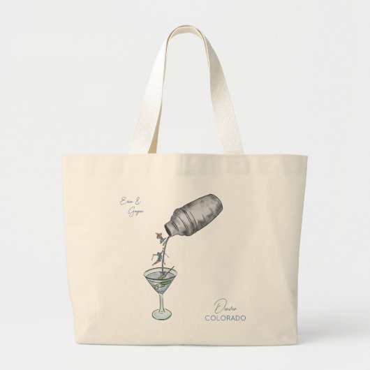 skireis grote tote bag (Voorkant)