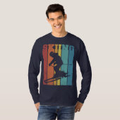 Skiretro kleur t-shirt (Voorkant volledig)
