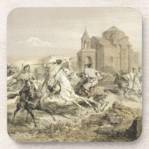 Skirmish van Perzen en Koerden in Armenië, bord 1 Onderzetter