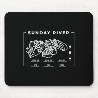 Skiroute Sunday River Snowboarden Skiën Maine Skie Muismat