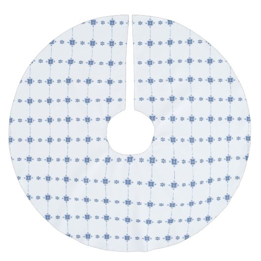 Skirt van de Blauwe Patroonboom van het Nederlands Kerstboom Rok (Voorkant)