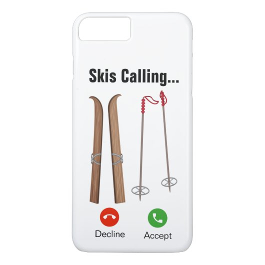 Skis Calling... iPhone 7+/8+Hoesje Case-Mate iPhone Case (Achterkant)