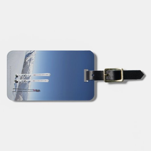 Skis en Ski Poles Bagagelabel (Voorkant horizontaal)