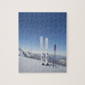Skis en Ski Poles Legpuzzel (Verticaal)