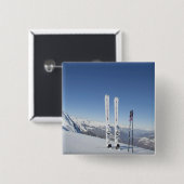 Skis en Ski Poles Vierkante Button 5,1 Cm (Voorkant /achterkant)