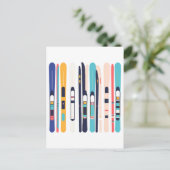 Ski's Feestdagenkaart (Staand voorkant)