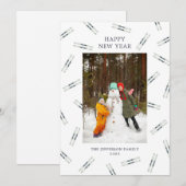  ski's foto vakantiekaart feestdagenkaart (Voorkant / Achterkant)