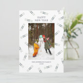  ski's foto vakantiekaart feestdagenkaart (Staand voorkant)